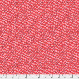 Silk Road Fabric: Scales Scarlet (per 1/4 metre) | 