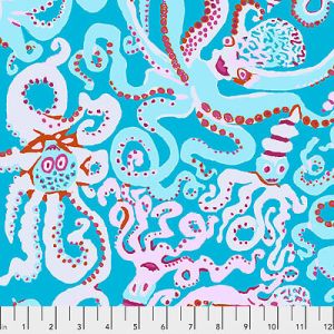 Brandon Mably Fabric: Octopus Turquoise (per 1/4 metre) | 