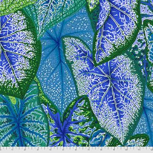 Kaffe Fassett Collective: Caladiums Blue (per 1/4 metre) | 