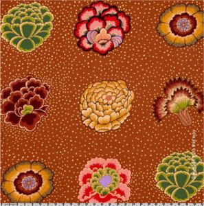 Kaffe Fassett Fabric Corsage Brown (40cm Panel) | 