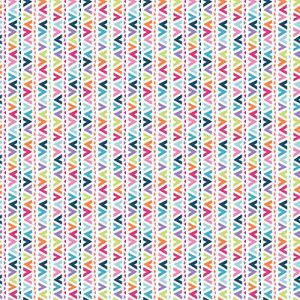 Prism Fabric: Zig Zag Stripe White (per 1/4 metre) | 