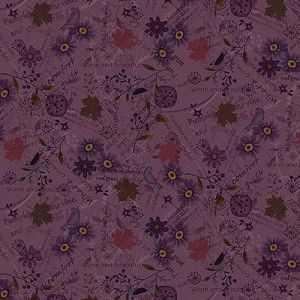 Blessings of Home fabric: Mixed Media Purple (per 1/4 metre) | 