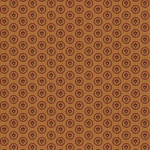 Hello Fall Fabric: Circle Flower Pumpkin (per 1/4 metre) | 