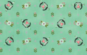 Tula Pink Slow & Steady Fabric: Winners Circle Strawberry Kiwi (per 1/4 metre) | 