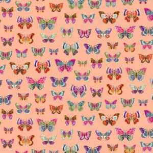 Luxe fabric: Butterflies Rust (per 1/4 metre) | 