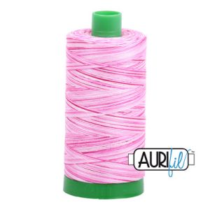 Aurifil 40 Cotton Variegated Thread 4660 Pink Taffy | 