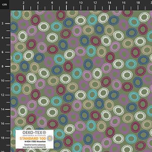 Quilters Coordinates fabric: Hoops Green (per 1/4 metre) | 