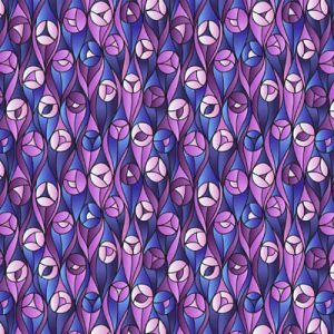 Reflections Fabric: Buds Purple Lewis and Irene | 