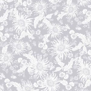 Traditional Quilt Back:Bloom Grey (per 1/4 metre) | 