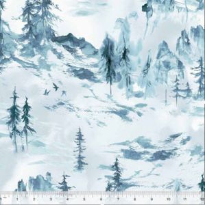 Majestic Fabric: Mountainscape Mist (per 1/4 metre) | 