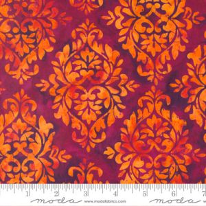 Bonfire Batik fabric: Damask Wine (per 1/4 metre) | 