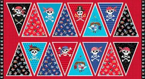 Pirates fabric: Pirate Bunting Panel | 