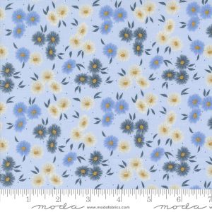 Seaglass Summer fabric: Beach Asters, Dappled Blue | 