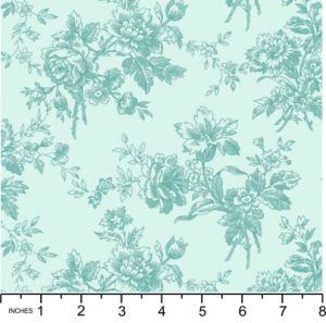 Classic Florals Fabric: Toile Light Blue (per 1/4 metre) | 