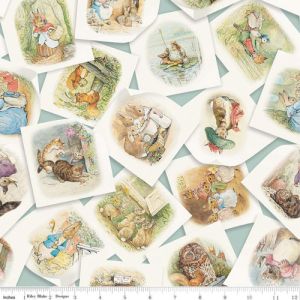 Peter Rabbit and Friends fabric: Blue Main | 