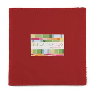 Moda Bella Solids Junior Layer Cake Christmas Red | 