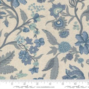 Sacre Bleu fabric: Parterre, Pearl French Blue | 