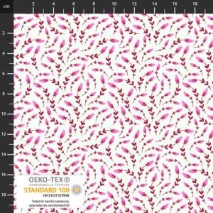 Ditsy Gardens fabrics: Hearts and Flowers Pink | 