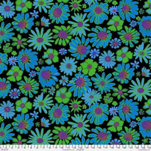 Kaffe Fassett Collective Bloomers fabric Black | 