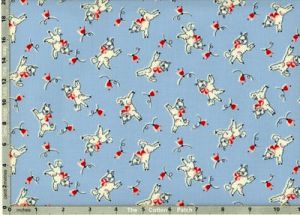 Backyard Pals: Lambs on Blue (per 1/4 metre) | 