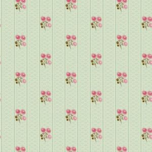 Sienna Fabric: Lattice Posy Mint (per 1/4 metre) | 