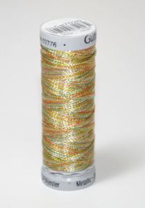 Gutermann Sulky Metallic Thread: Gold/Turquoise/Pink | 