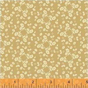 French Armoire fabric: Flower Pillow Cafe au Lait (per 1/4 metre) | 