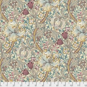 William Morris Standen in Plum: Golden Lily Dusk (per 1/4 metre) | 