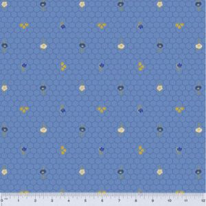 Alexandra Fabric: Honeycomb Blue (per 1/4 metre) | 