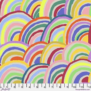 Kaffe Fassett Collective Fabric: Rainbows Grey (per 1/4 metre) | 