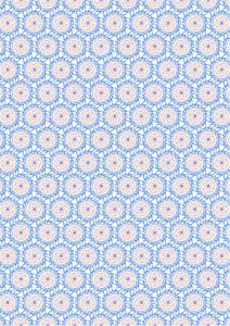 Chalki fabric: Chalki Tile on Cream Lewis and Irene | 