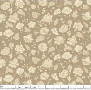 Wildflower Cottage fabric: Brown Cream Floral | 