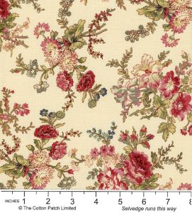 Classic Florals Fabric: Small Bouquet Cream (per 1/4 metre) | 