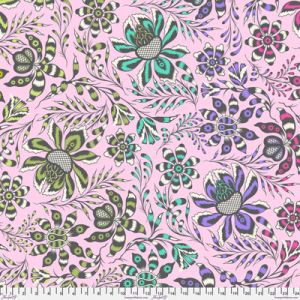 Tula Pink Roar! 108' Quilt Back Fabric: Vine Blush (per 1/4 metre) | 