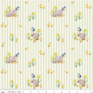 Peter Rabbit and Friends fabric: Cloud Duck Stripe | 