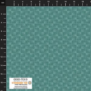 Quilters Coordinates fabric: Shaded Squares Turquoise (per 1/4 metre) | 