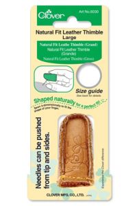 Clover Natural Fit Leather Thimble: Large | 