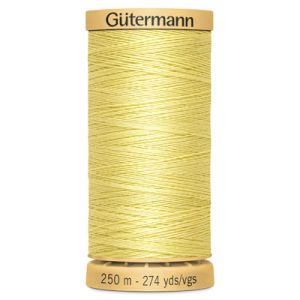 Gutermann Natural Cotton 50 Weight Thread 250m 0349 Pale Yellow | 