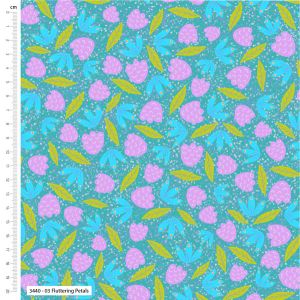 Dragonflies Fabric: Fluttering Petals | 