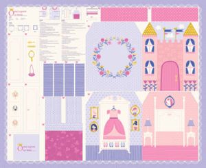 Fabric Panels: Once Upon a Time Princess Playbook 90cm Panel | 