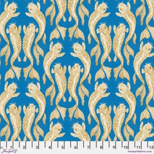 Sanderson Water Garden Fabric: Voyaging Koi | 