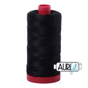 Aurifil 12 Cotton Thread 2692 Black Large Spool | 