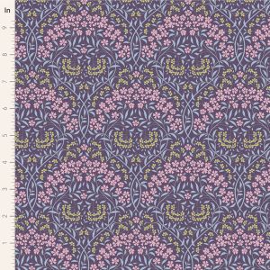 Tilda Sanctuary fabric: Eggplant and Pistachio, Larissa Eggplant | 