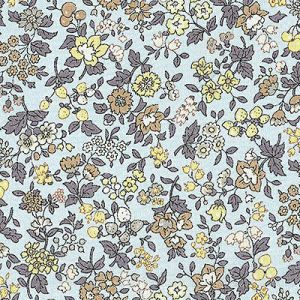 Lecien Florals: Small Packed Florals Sky (per 1/4 metre) | 