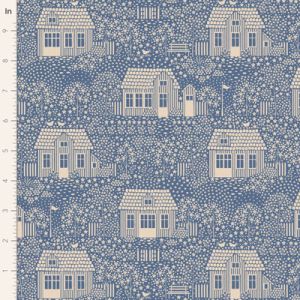 Tilda My Neighbourhood Blue Fabric (per 1/4 metre) | 