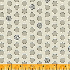 Buttons and Blooms fabric: Polka Dot Buttons Mushroom Soup (per 1/4 metre) | 