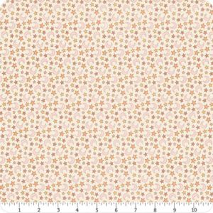 Halloween fabric: Moon and Stars Peach (per 1/4 metre) | 