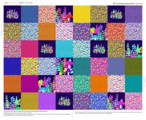 The Psychedelic Woodland Collection: Magical Plants 5"squares 36" panel | 