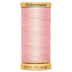 Gutermann Natural Cotton 50 Weight Thread 250m 2538 Baby Pink | 