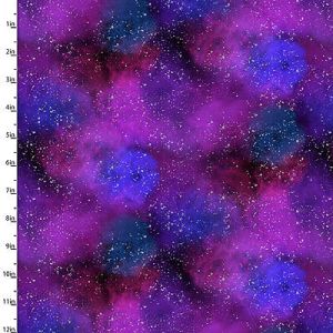 Starlight Fabric: Galaxy Navy/Purple (per 1/4 metre) | 